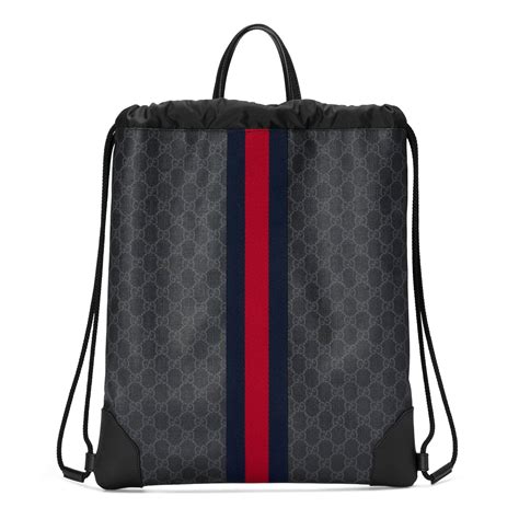 gucci men's designer backpacks|gucci drawstring backpack for men.